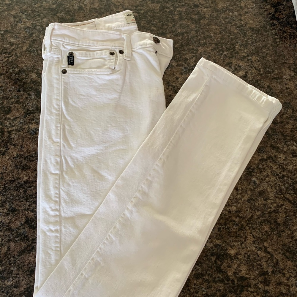 A&F white jeans